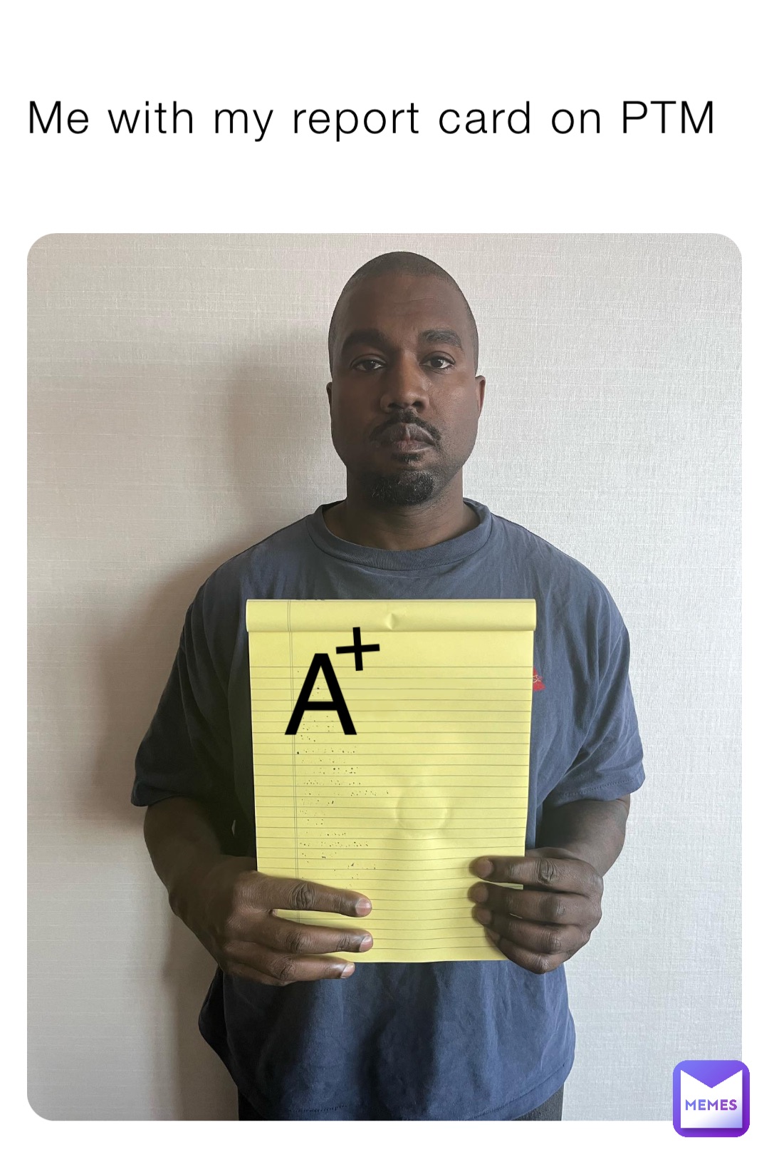 Me with my report card on PTM A +