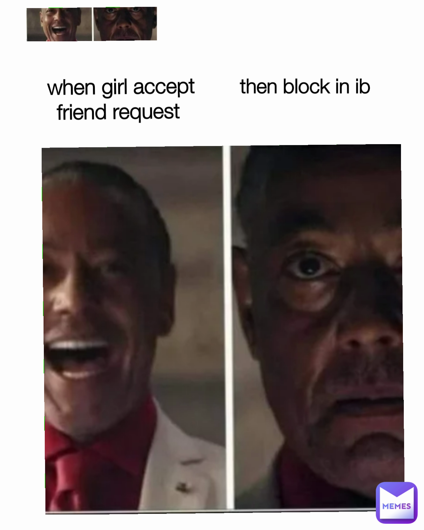 then block in ib when girl accept friend request 