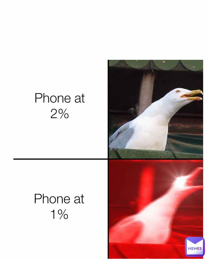 Phone at 2% Phone at 1% Phone at 2%