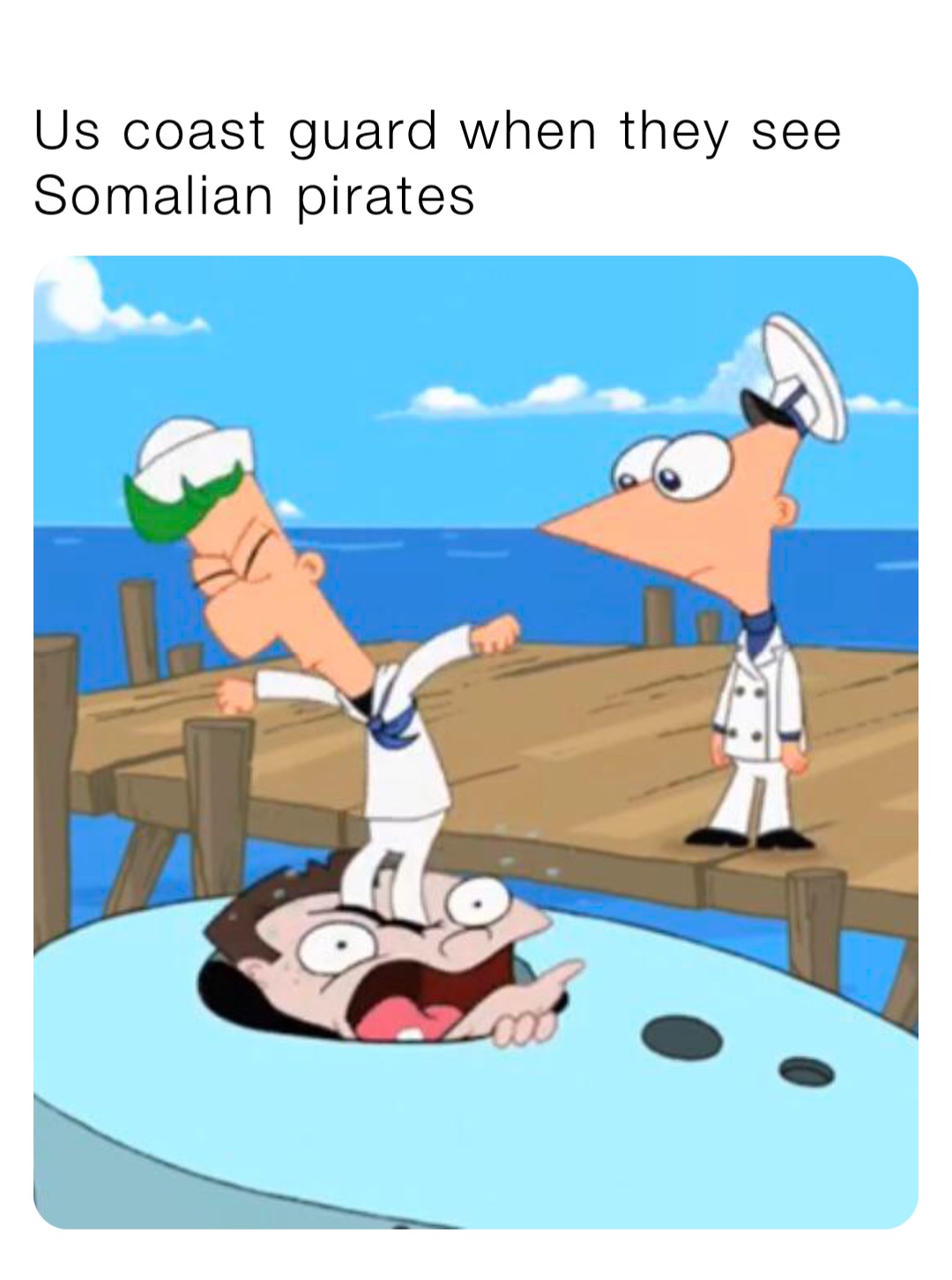 Us coast guard when they see Somalian pirates