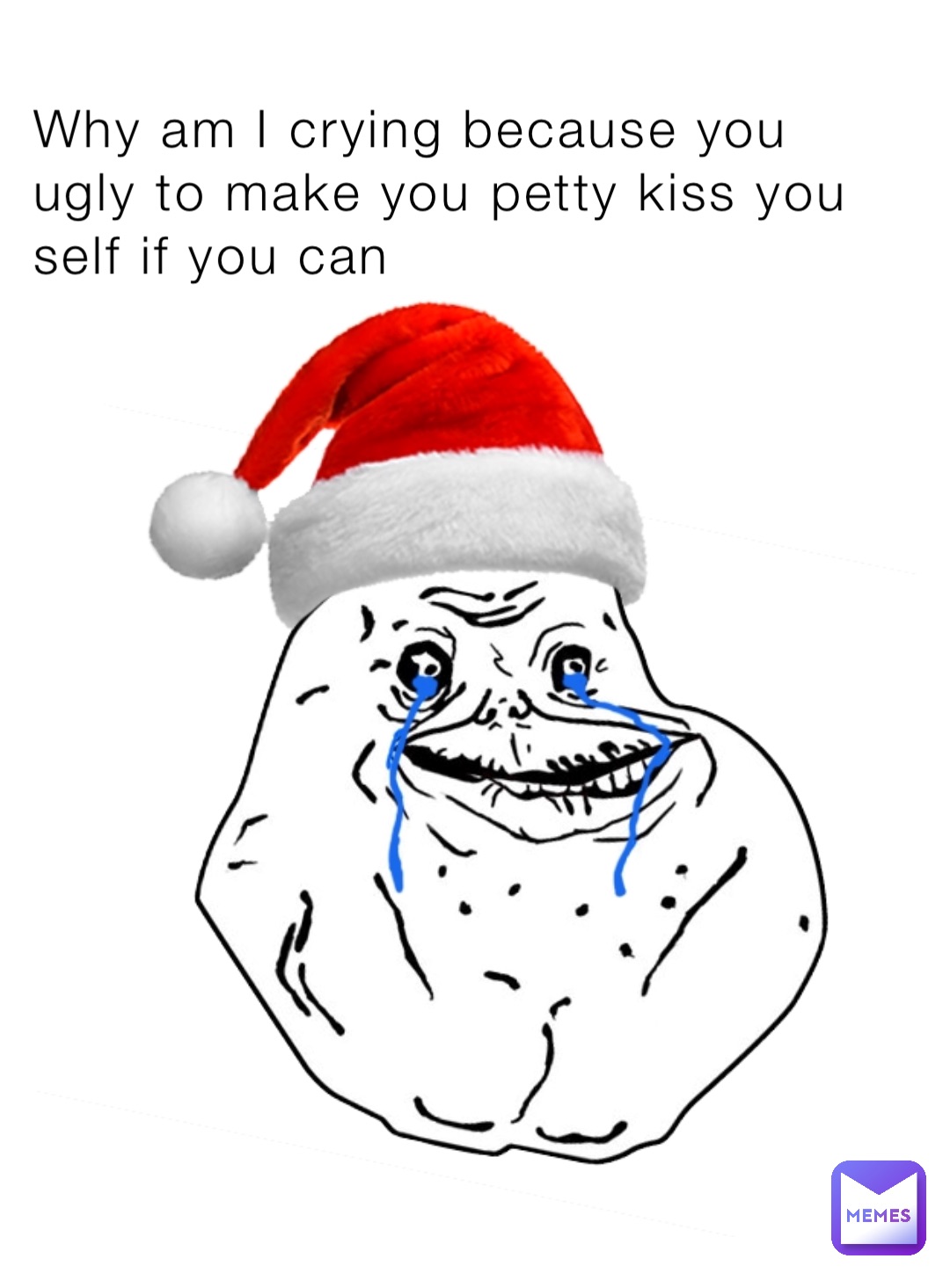 forever alone face crying