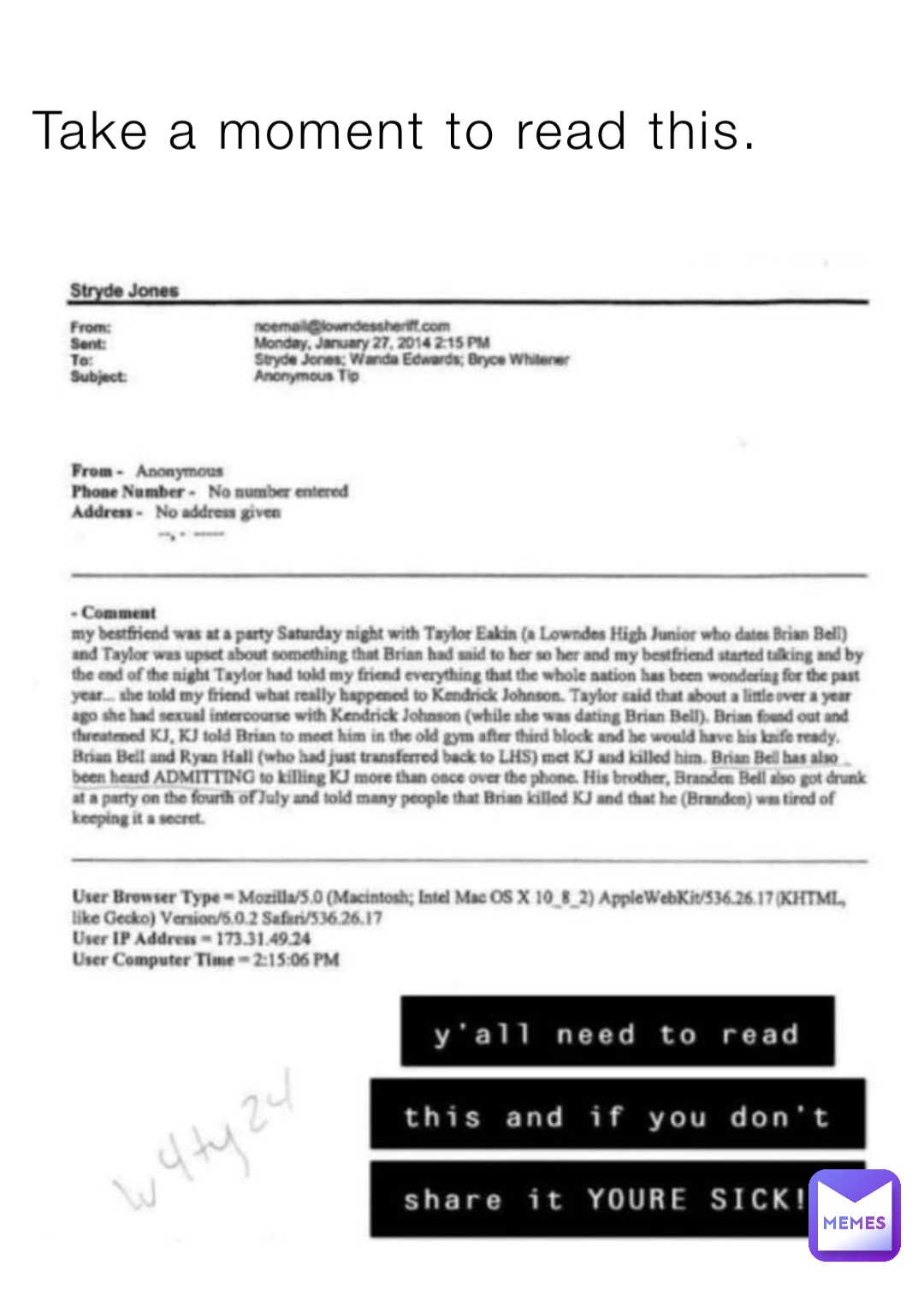 Take a moment to read this.