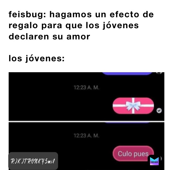 feisbug: hagamos un efecto de regalo para que los jóvenes declaren su amor

los jóvenes: