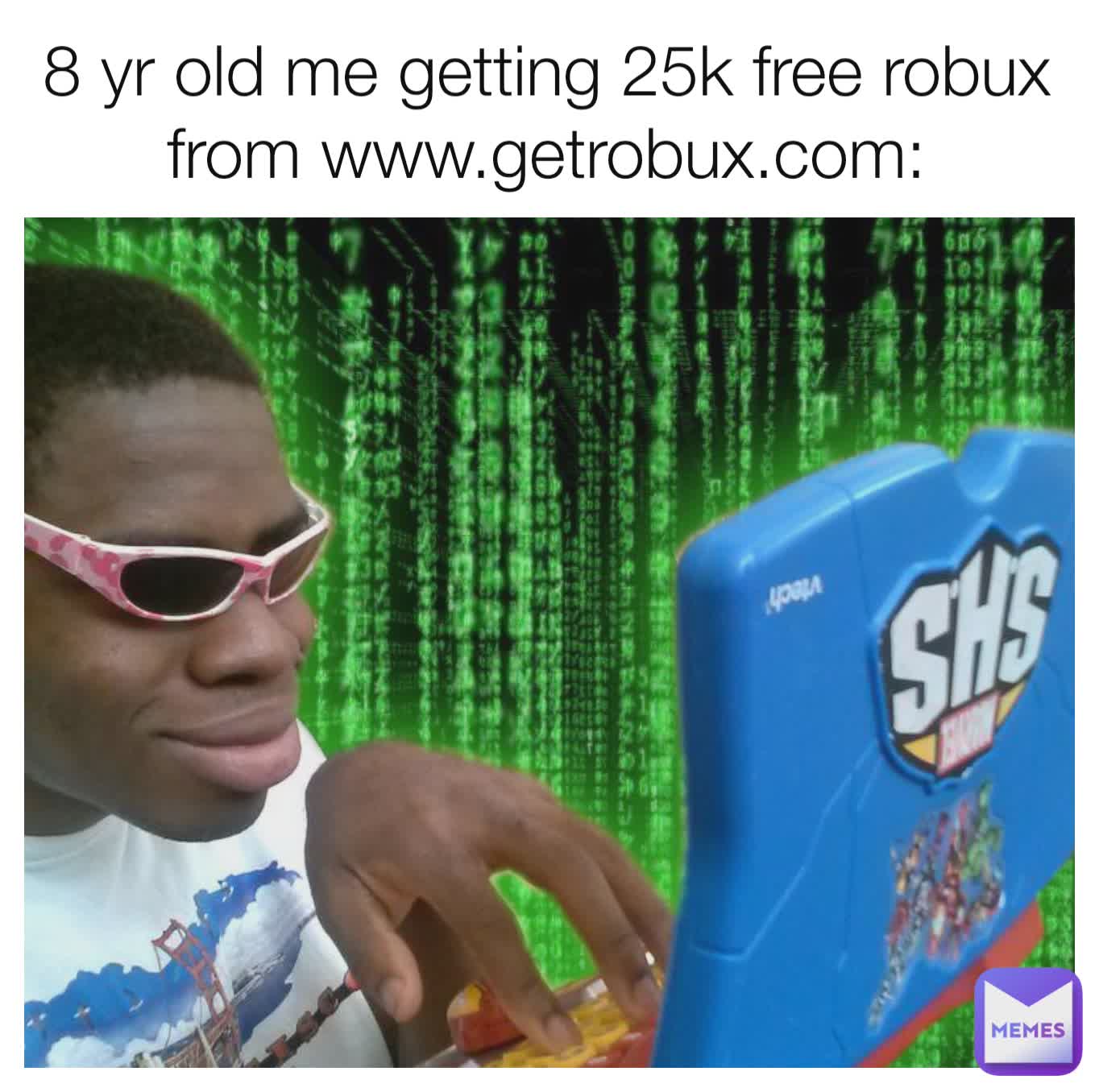 8 yr old me getting 25k free robux from www.getrobux.com: