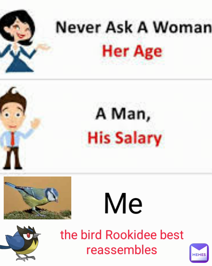 the bird Rookidee best reassembles Me