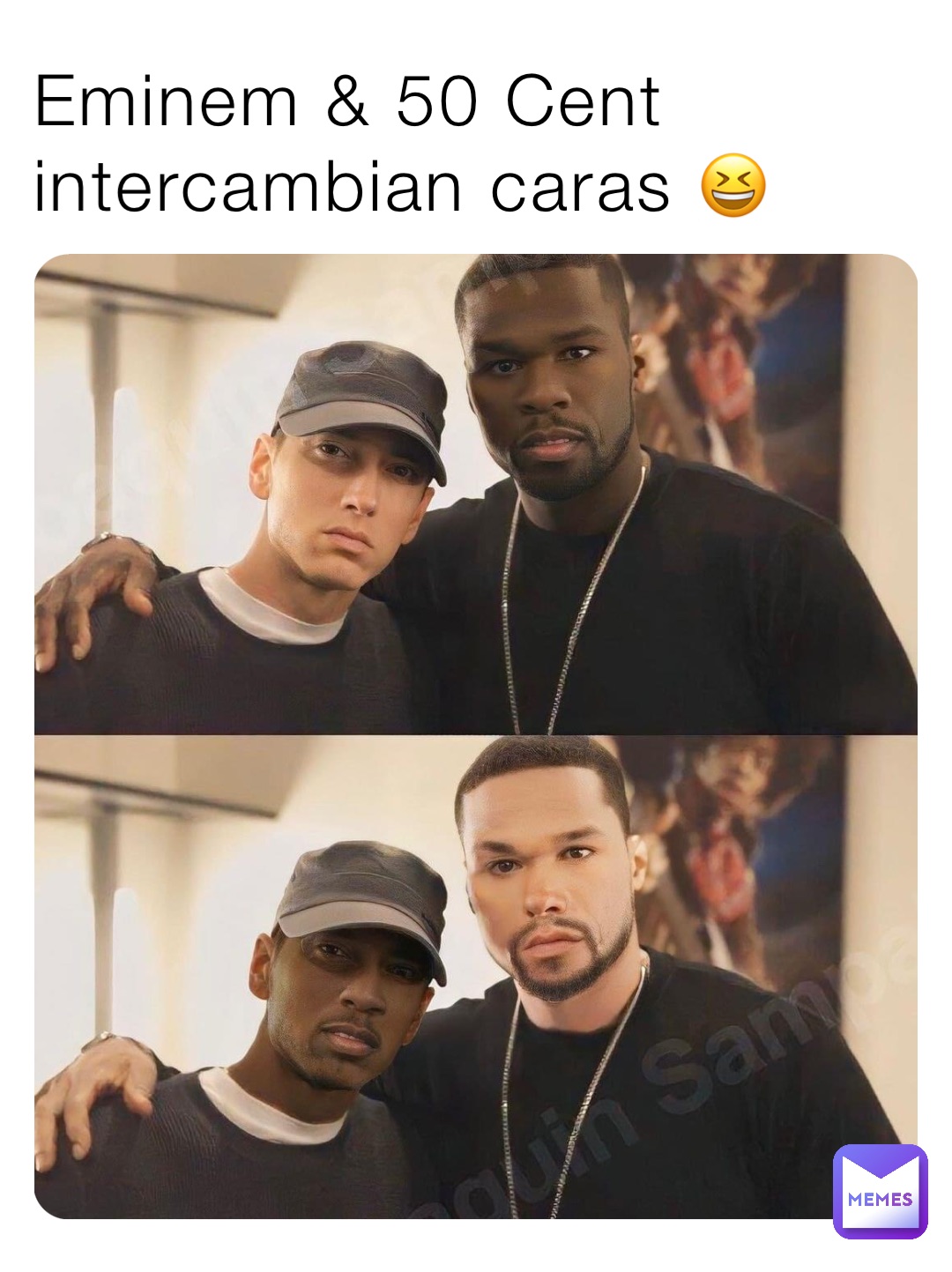 Eminem & 50 Cent intercambian caras 😆