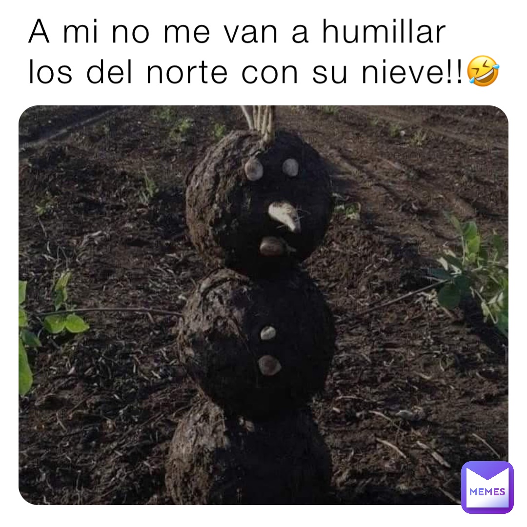 A mi no me van a humillar los del norte con su nieve!!🤣