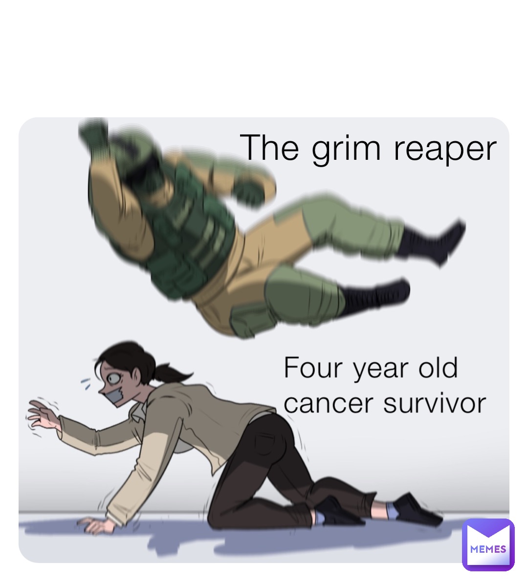 Four year old cancer survivor The grim reaper