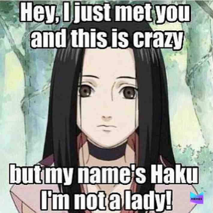 “HES PRETTIER THAN SAKURA” #narutomemes #naruto