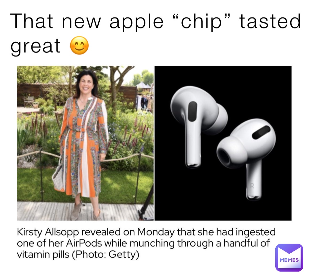 That new apple “chip” tasted great 😊