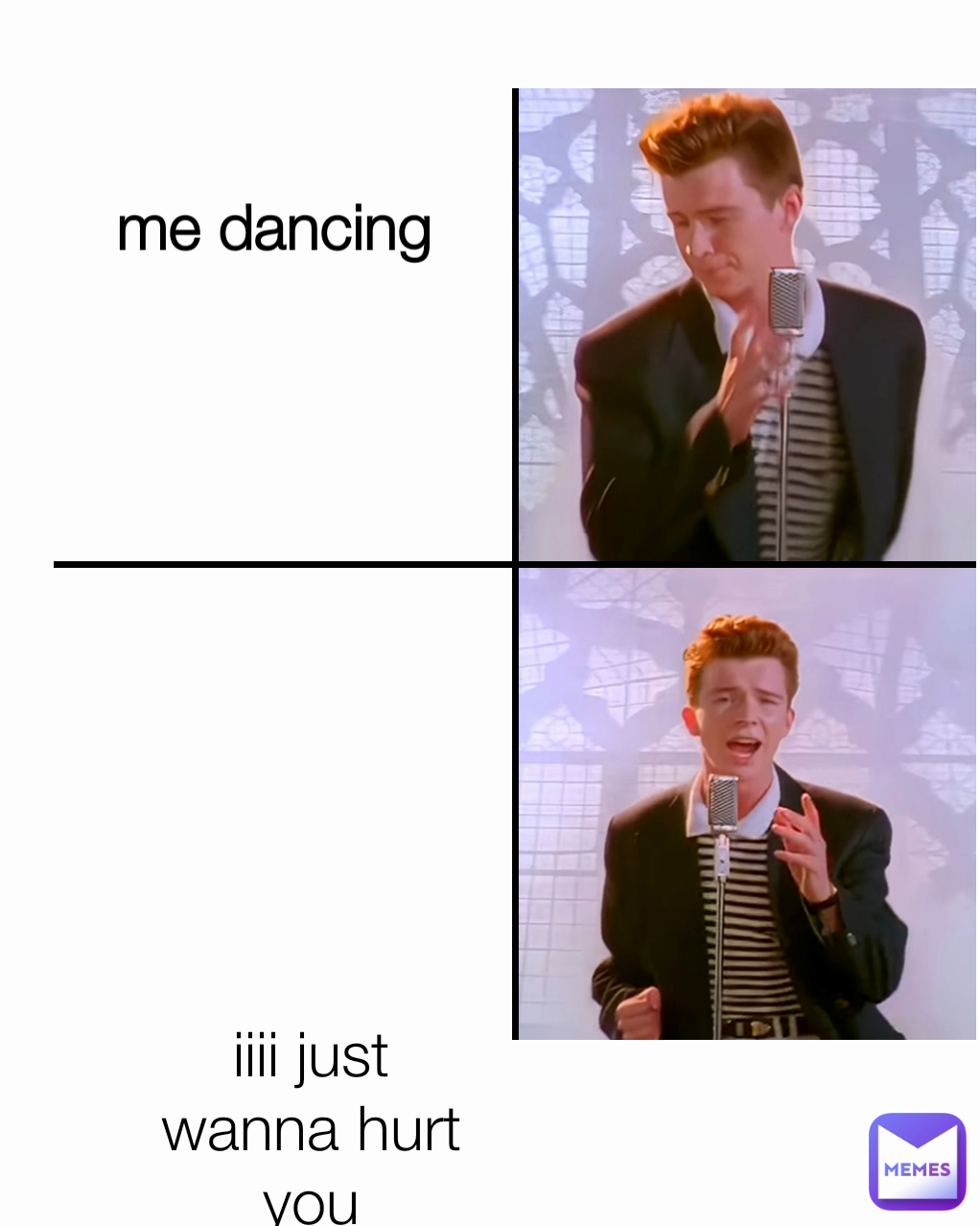 iiii just wanna hurt you me dancing