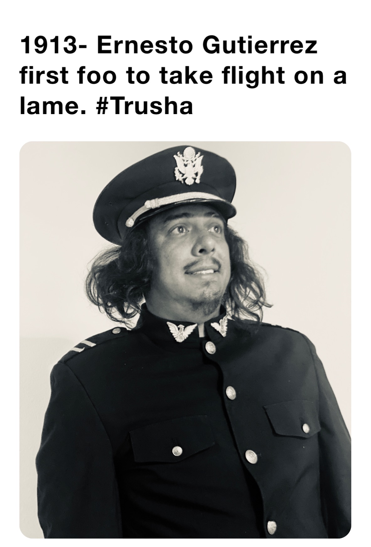 1913- Ernesto Gutierrez first foo to take flight on a lame. #Trusha 