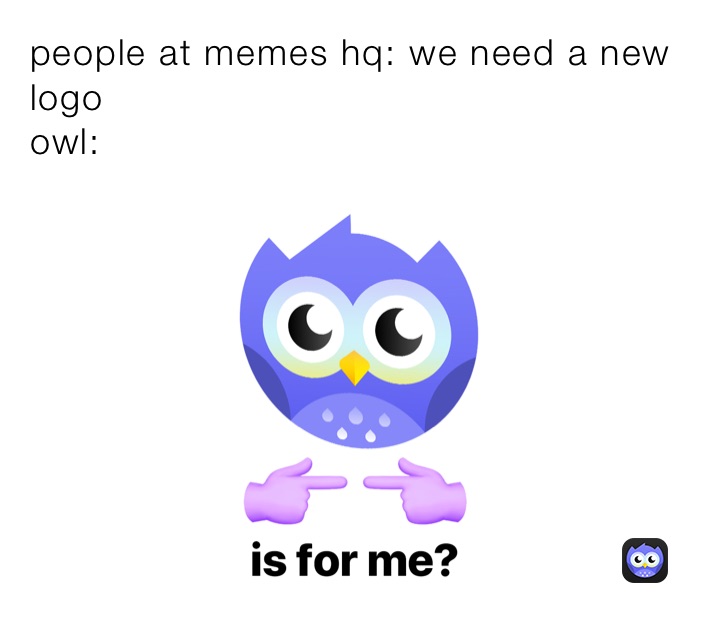 people at memes hq: we need a new logo
owl: