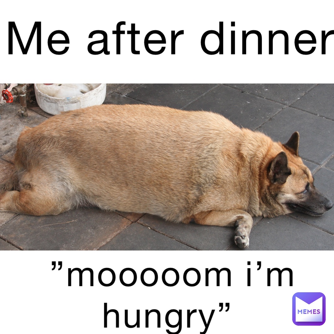 Me after dinner ”mooooom I’m hungry”