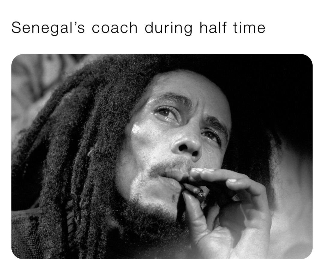 Senegal’s coach during half time