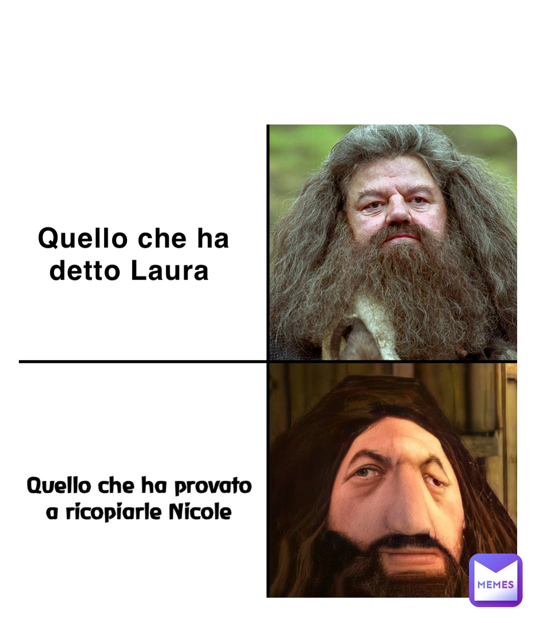 Quello che ha detto Laura Quello che ha provato a ricopiarle Nicole