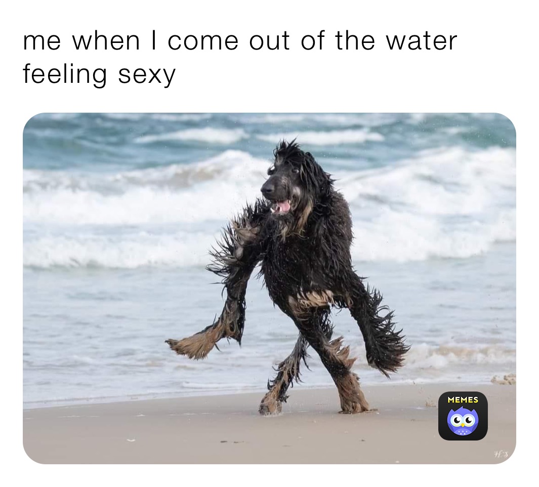 me when I come out of the water feeling sexy