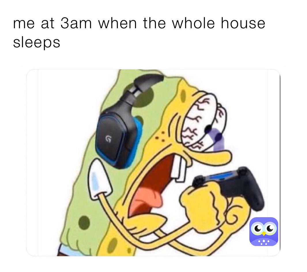 me at 3am when the whole house sleeps