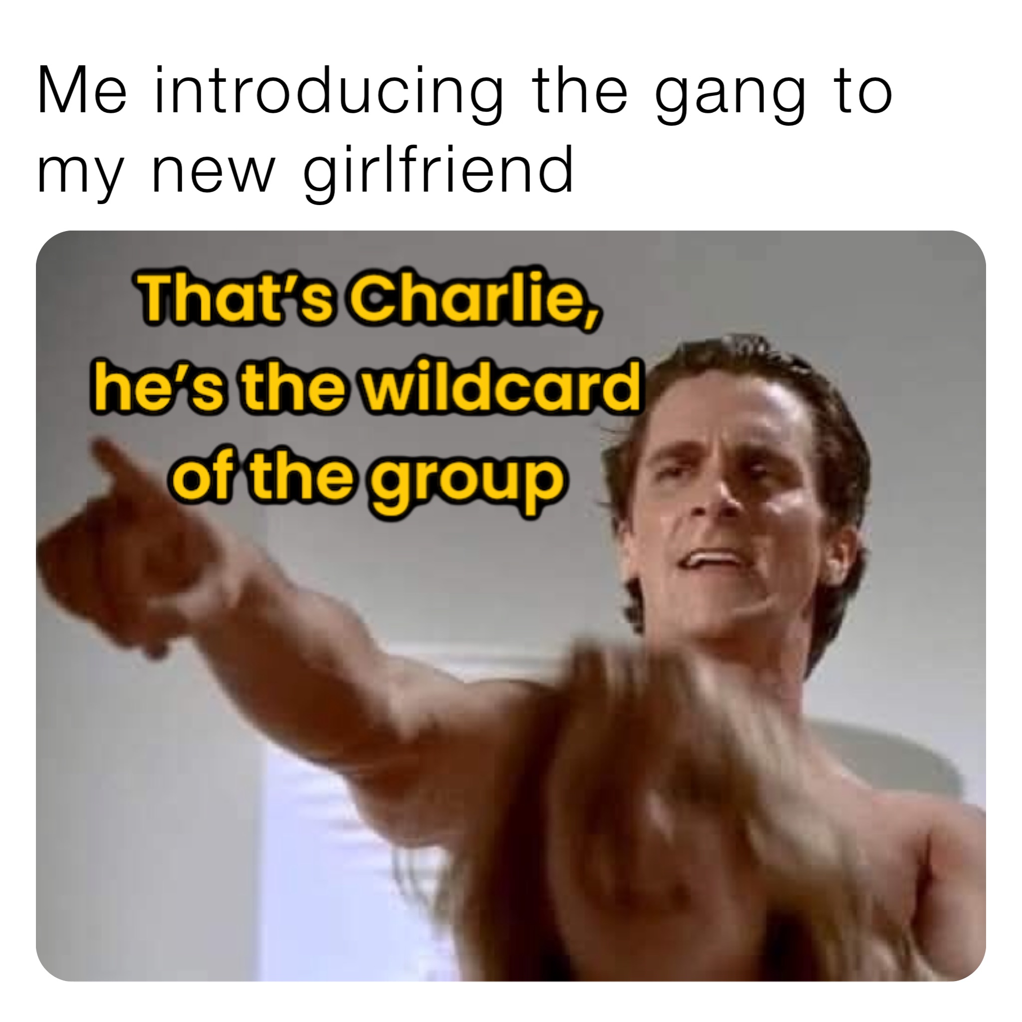 Me introducing the gang to my new girlfriend