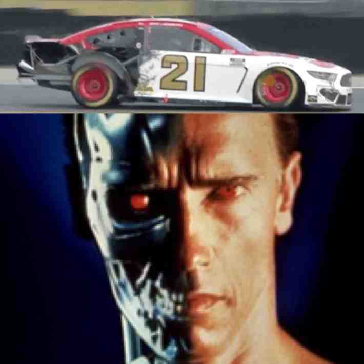 I can’t be the only one who sees it. #nascar #racing #terminator