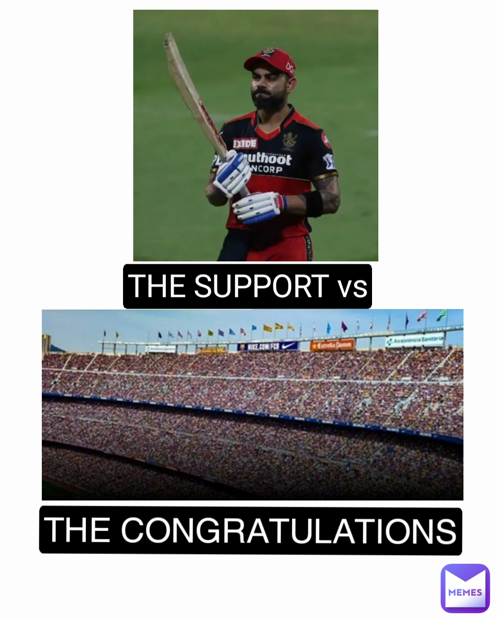 THE SUPPORT vs Type Text THE CONGRATULATIONS