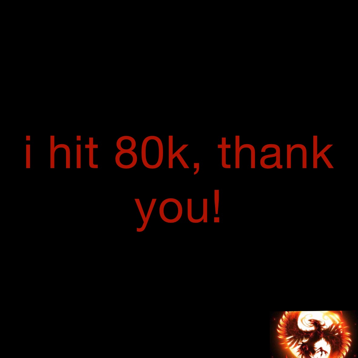 i hit 80k, thank you!