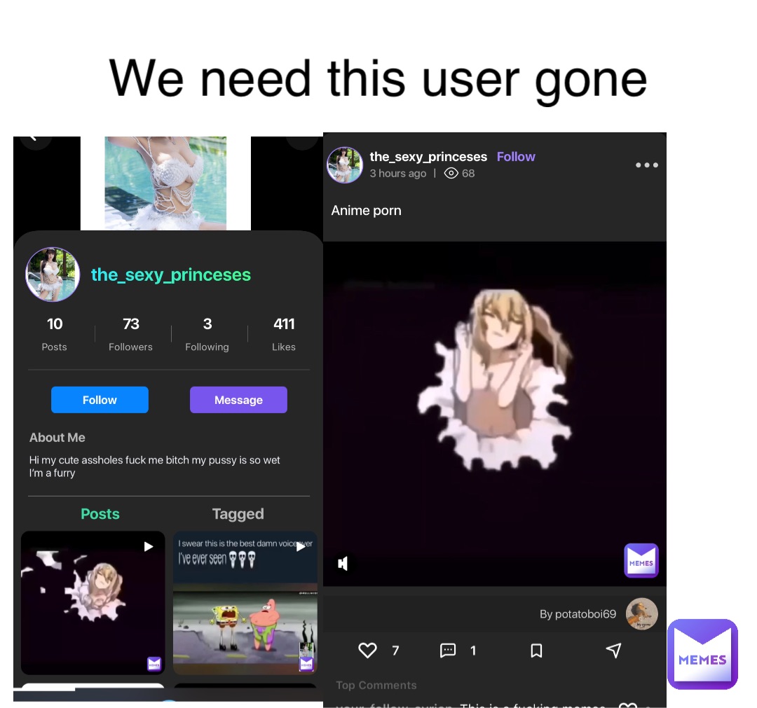 We need this user gone