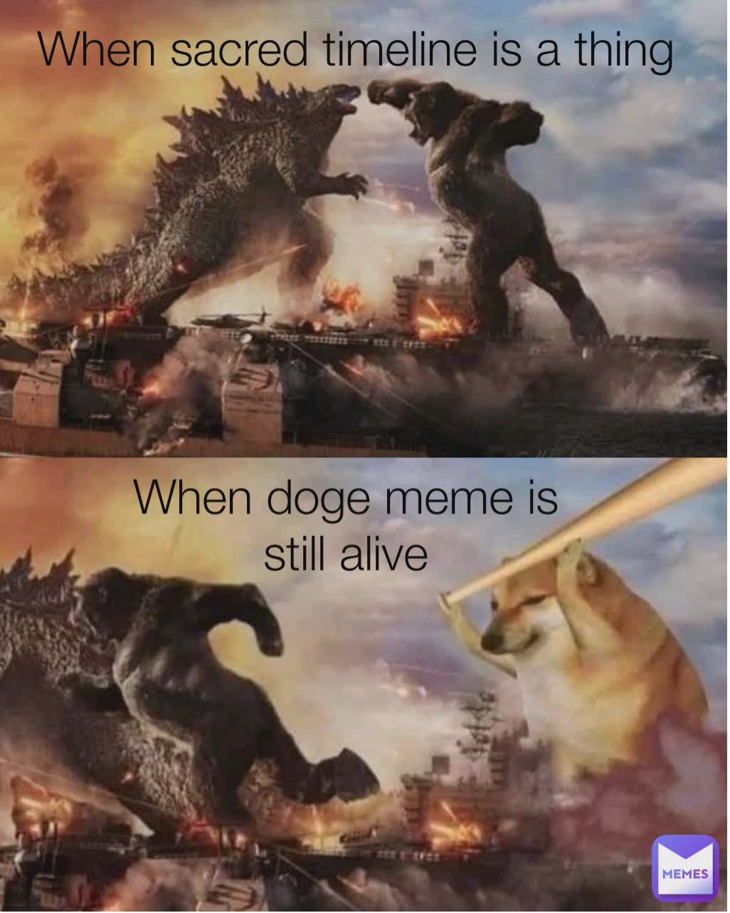 When sacred timeline is a thing When doge meme is still alive