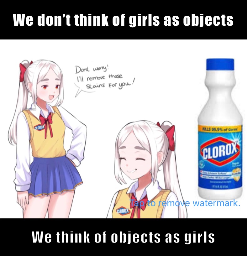 We don’t think of girls as objects We think of objects as girls