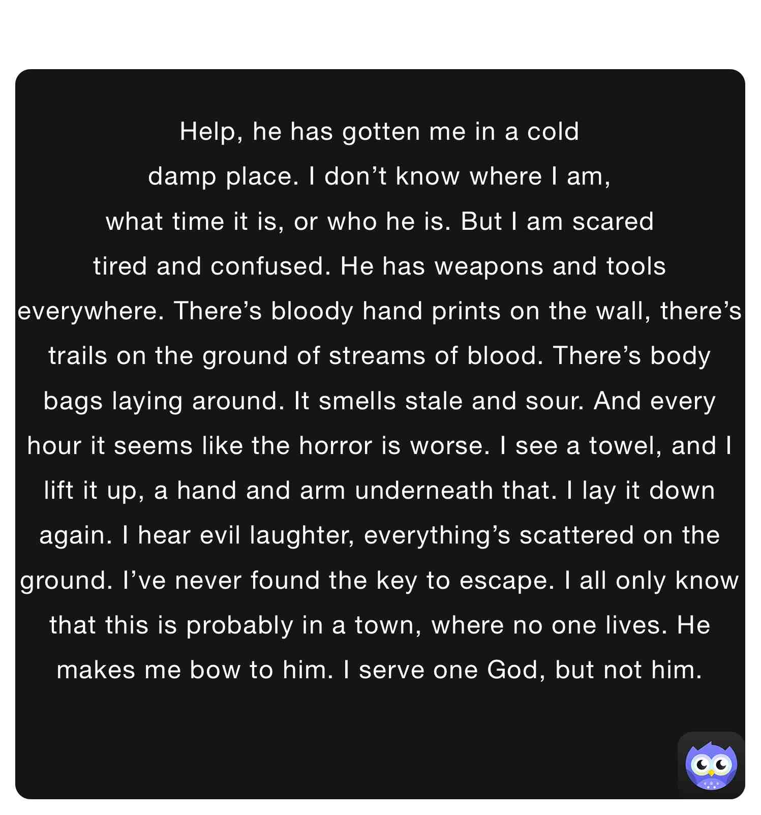 IF ANYONE THINKS THIS IS REAL, IT IS NOT!!!! THIS IS NOT REAL, IT IS JUST A MADE UP STORY FROM MY PERSPECTIVE!! SO NO WORRIES!