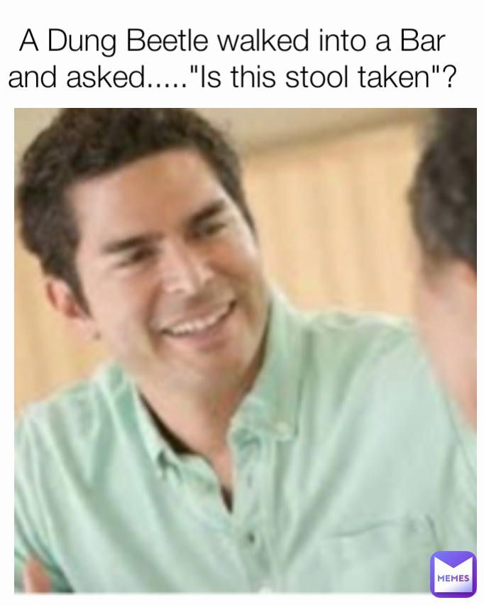 A Dung Beetle walked into a Bar and asked....."Is this stool taken"?