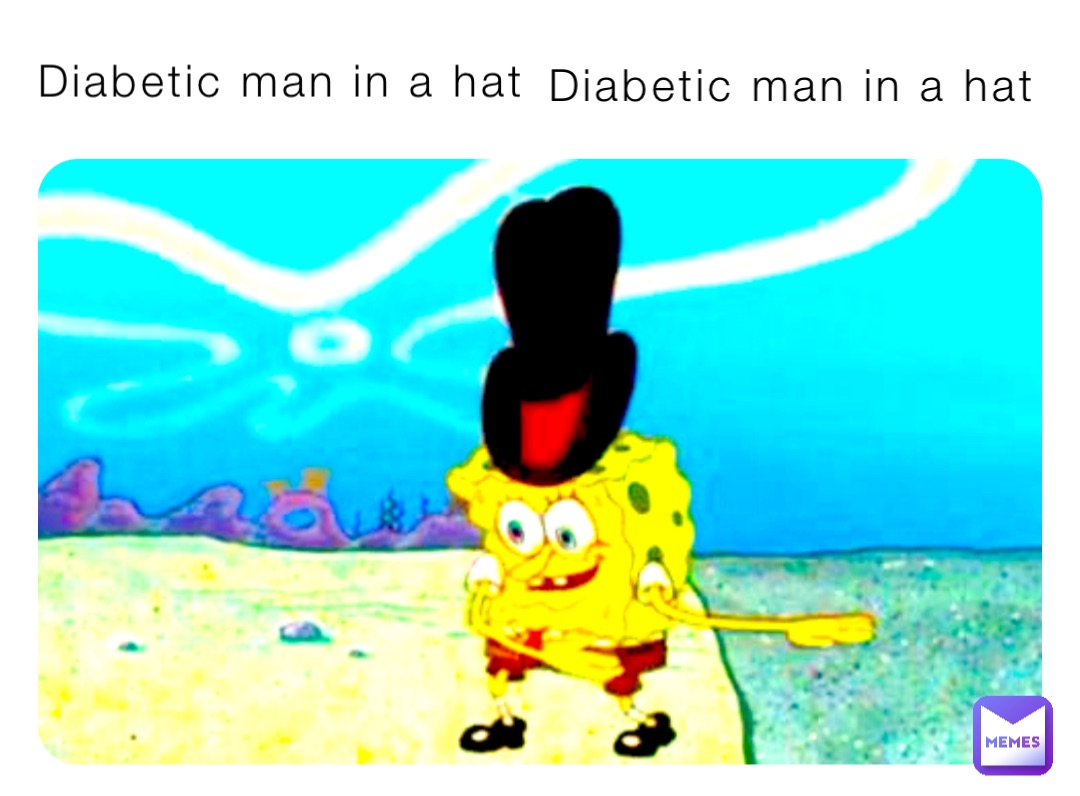 Diabetic man in a hat Diabetic man in a hat