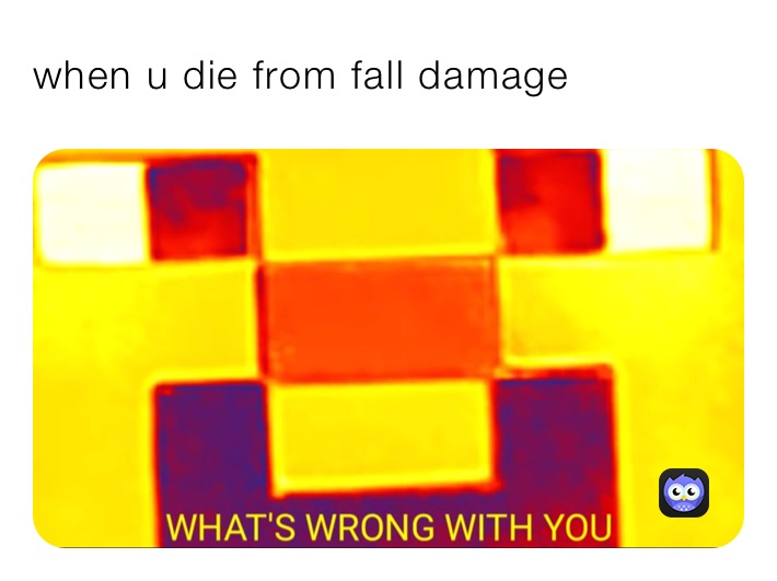 when u die from fall damage 
