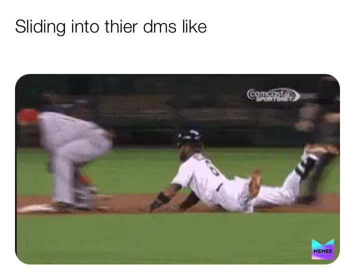 He slided way to hard oof  #memes