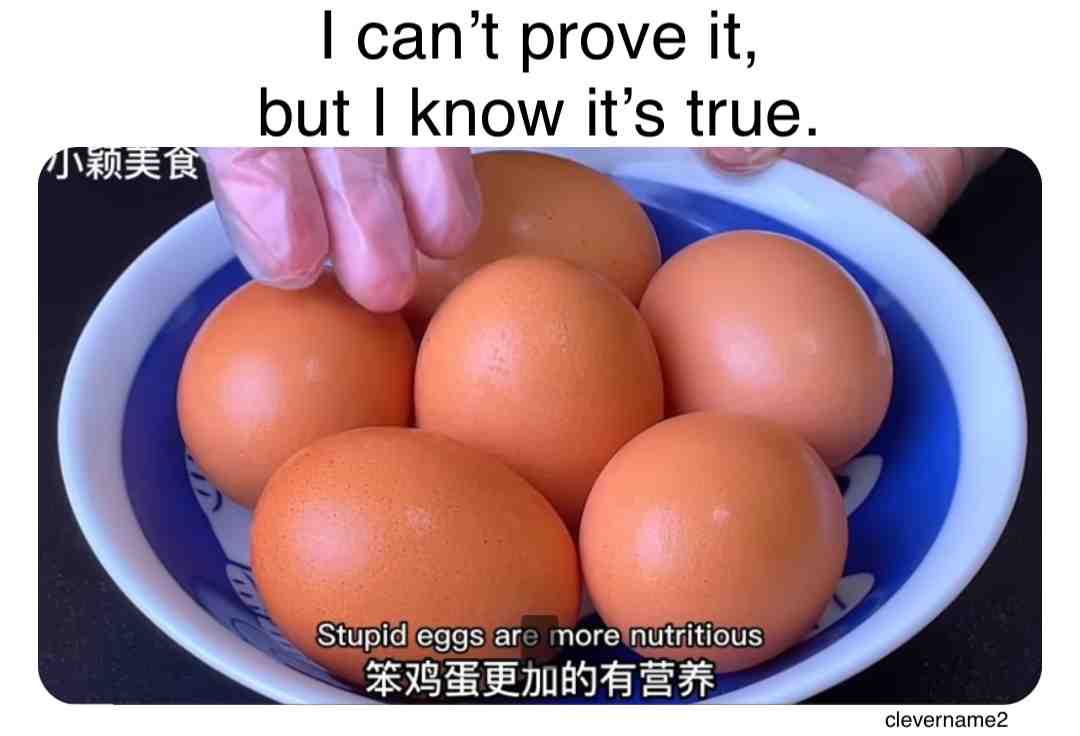 Meme shared by @clevername2