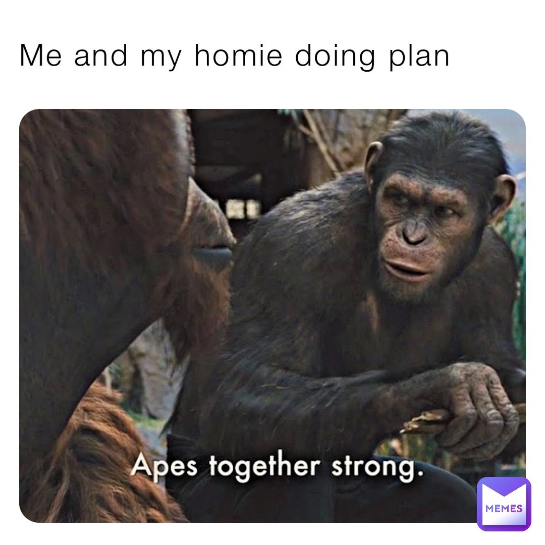 Me and my homie doing plan