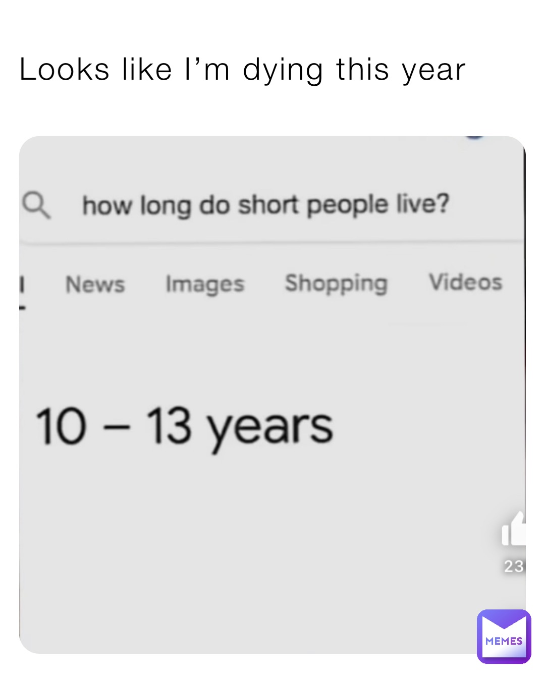 Looks like I’m dying this year