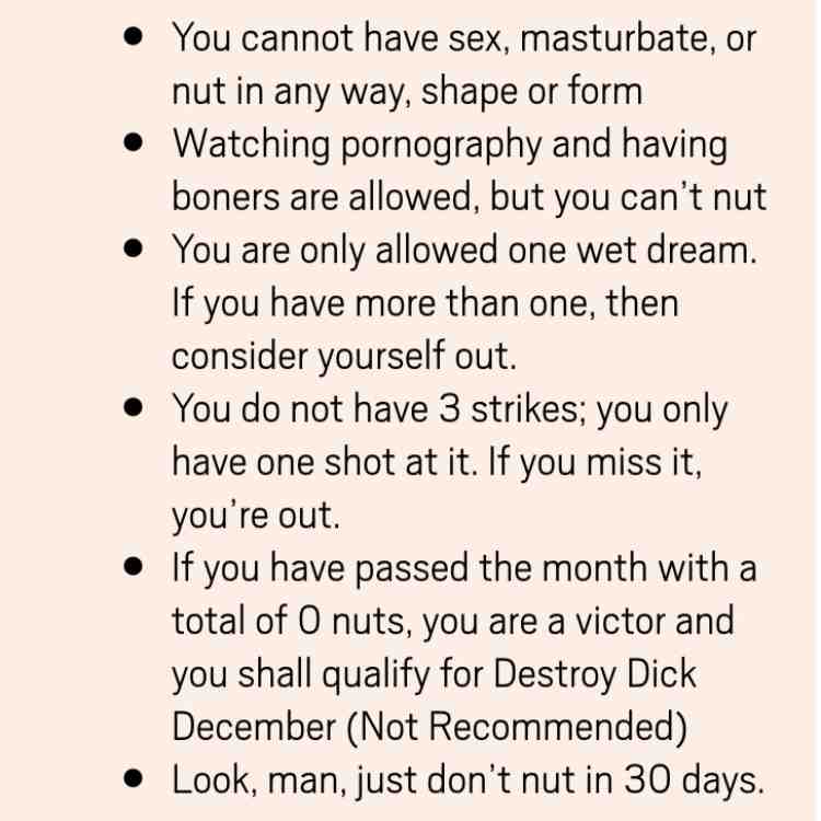 Here’s the rules for no nut November #nonutnovember