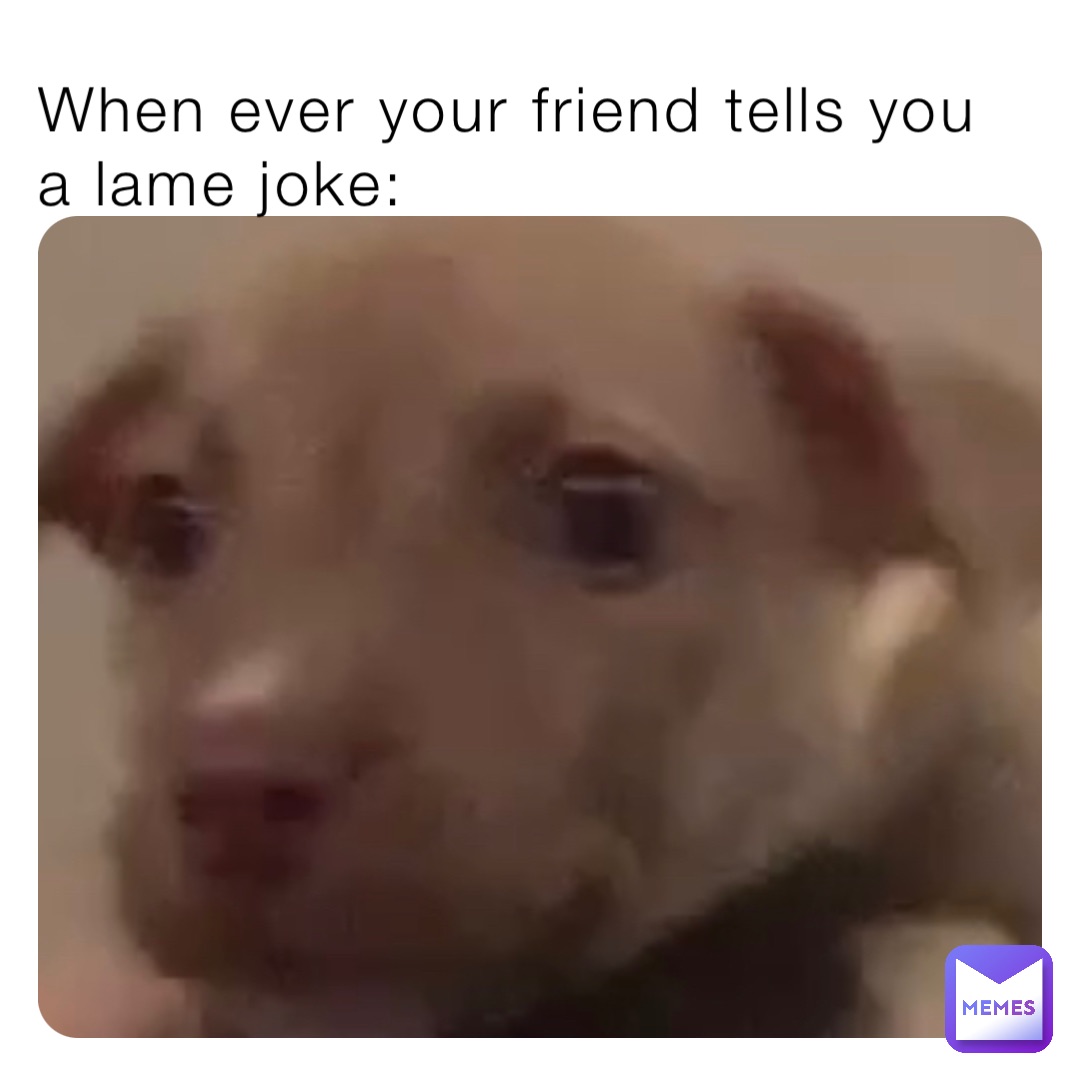 When ever your friend tells you a lame joke: