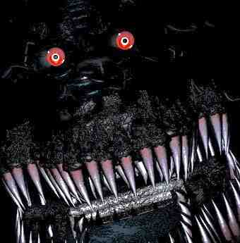 So I was brightening Nightmare from Fnaf 4 a little bit in hope, that there will be a secret in the Jumpscare like with Nightmarionne