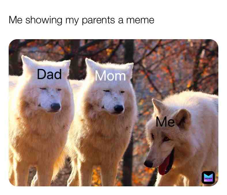 #memes #dad #mom #wolf #me #parents