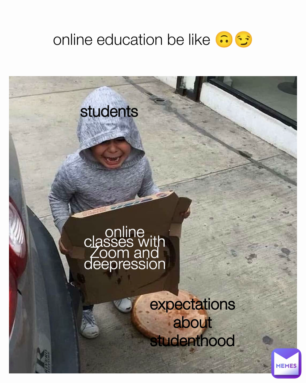 expectations about studenthood online education be like 🙃😏 students online classes with Zoom and deepression