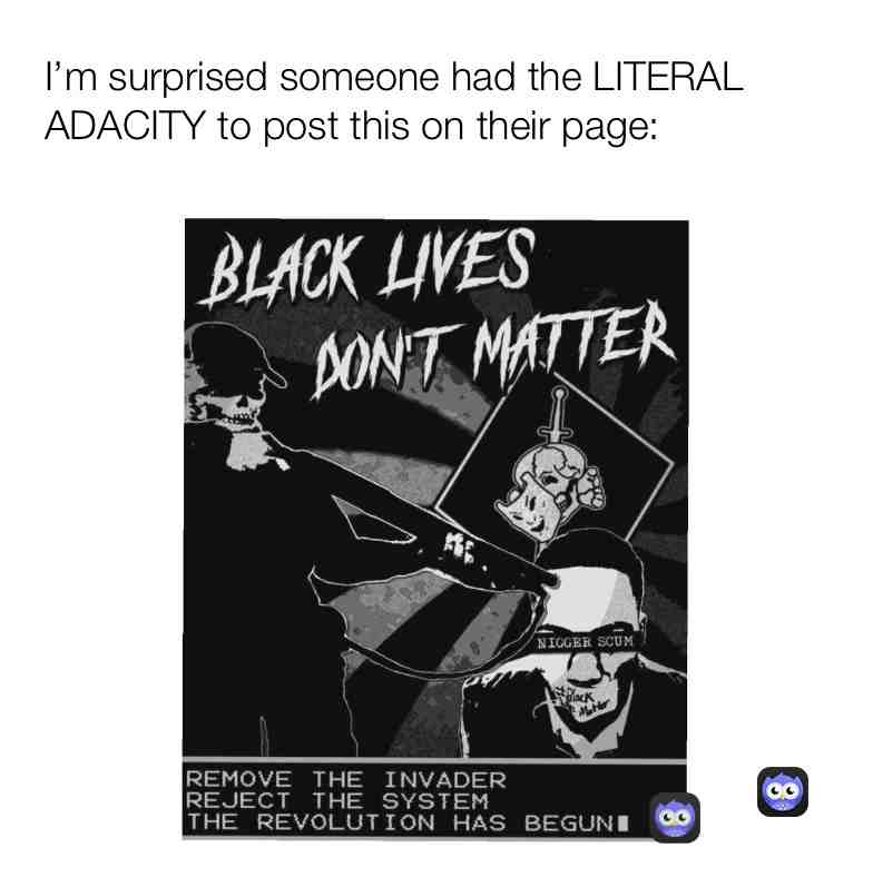 And as a black person this hurt very much