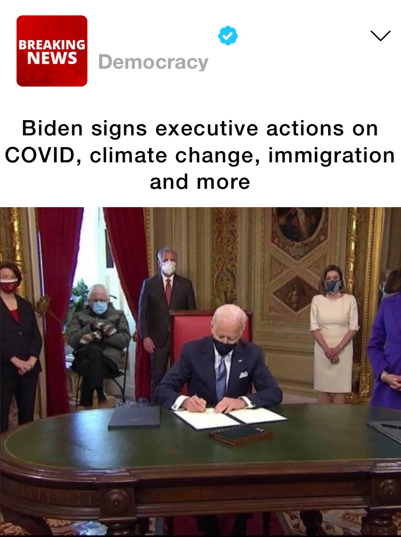 Biden signs executive actions on COVID, climate change, immigration and more