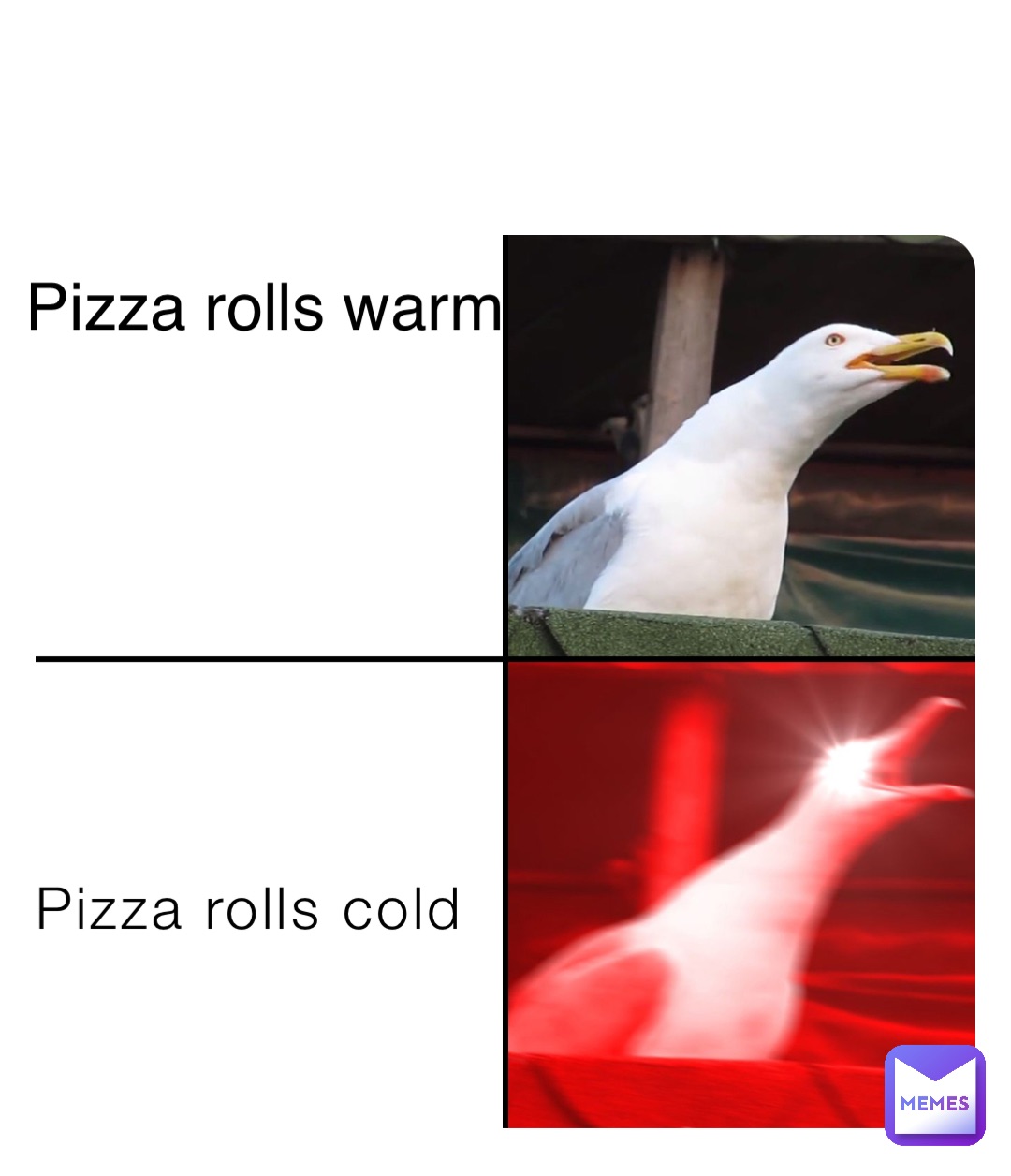 Pizza rolls cold Pizza rolls warm