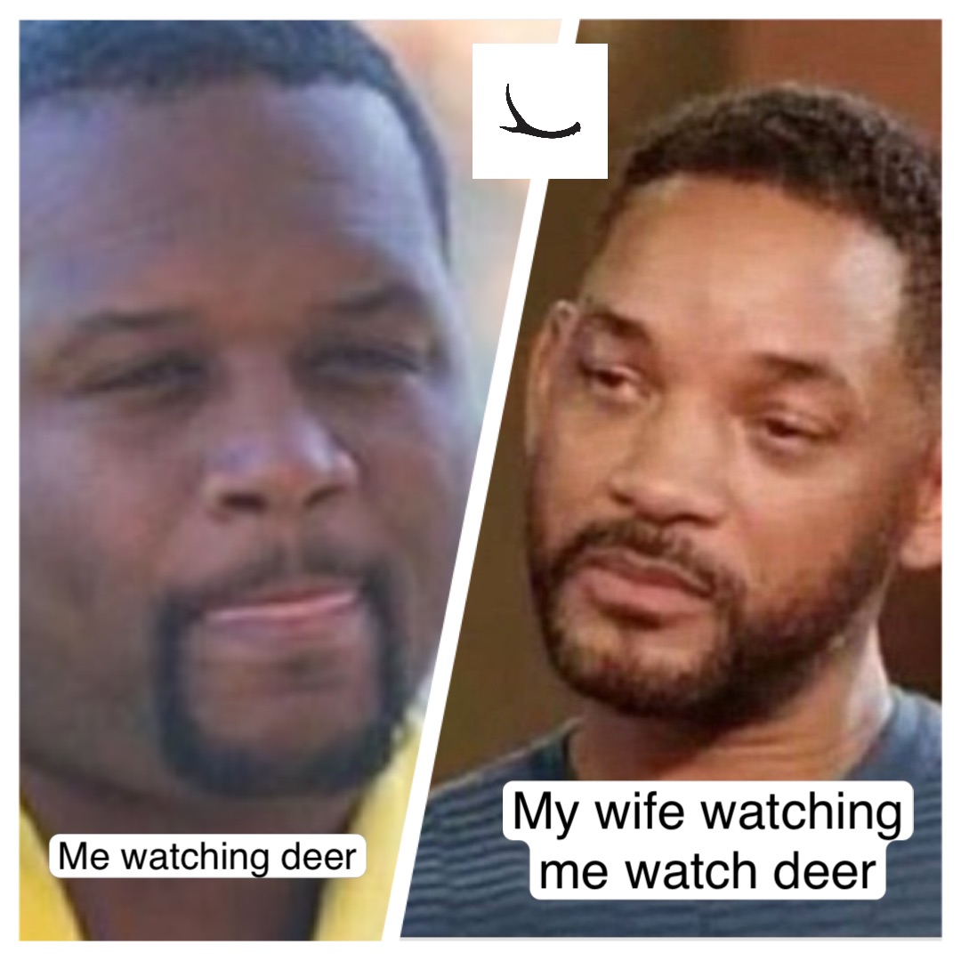 Me watching deer My wife watching 
me watch deer
