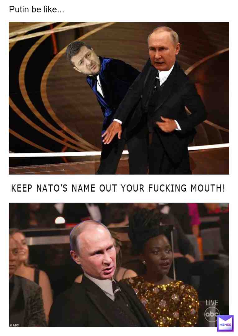 Putin to Zalensky be like... #putin #zalensky #ukraine #russia #willsmith #chrisrock #oscars2022