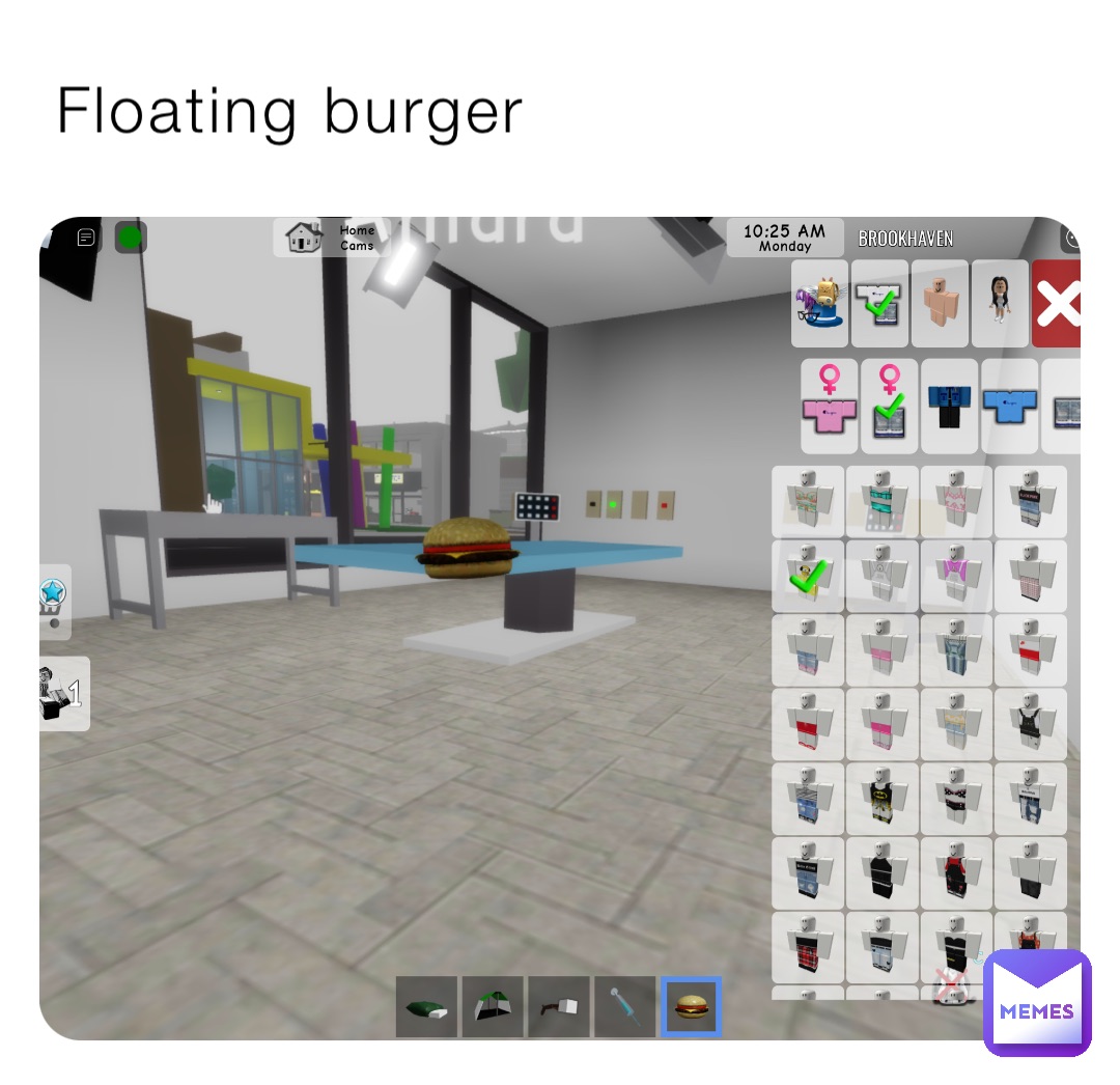 Floating burger