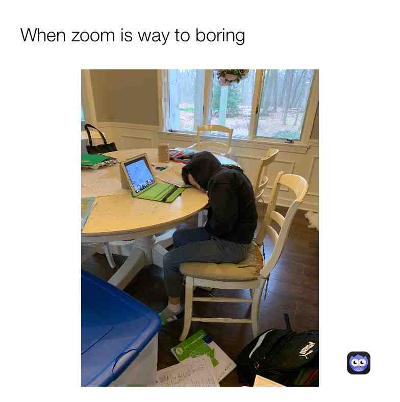 I walked through the hall and my bro was asleep during his math class lol