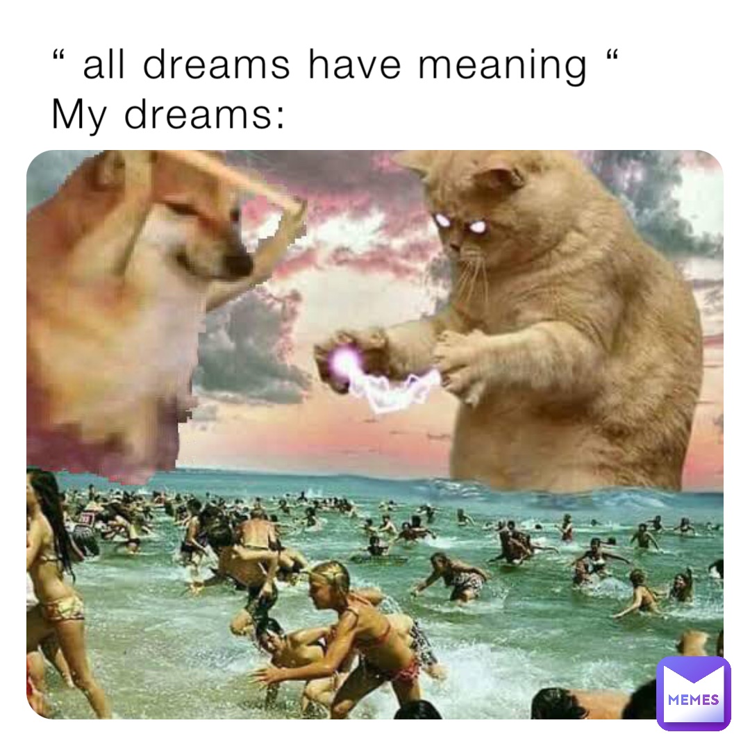 all dreams have meaning “ My dreams: | @crap_meme_dealer | Memes
